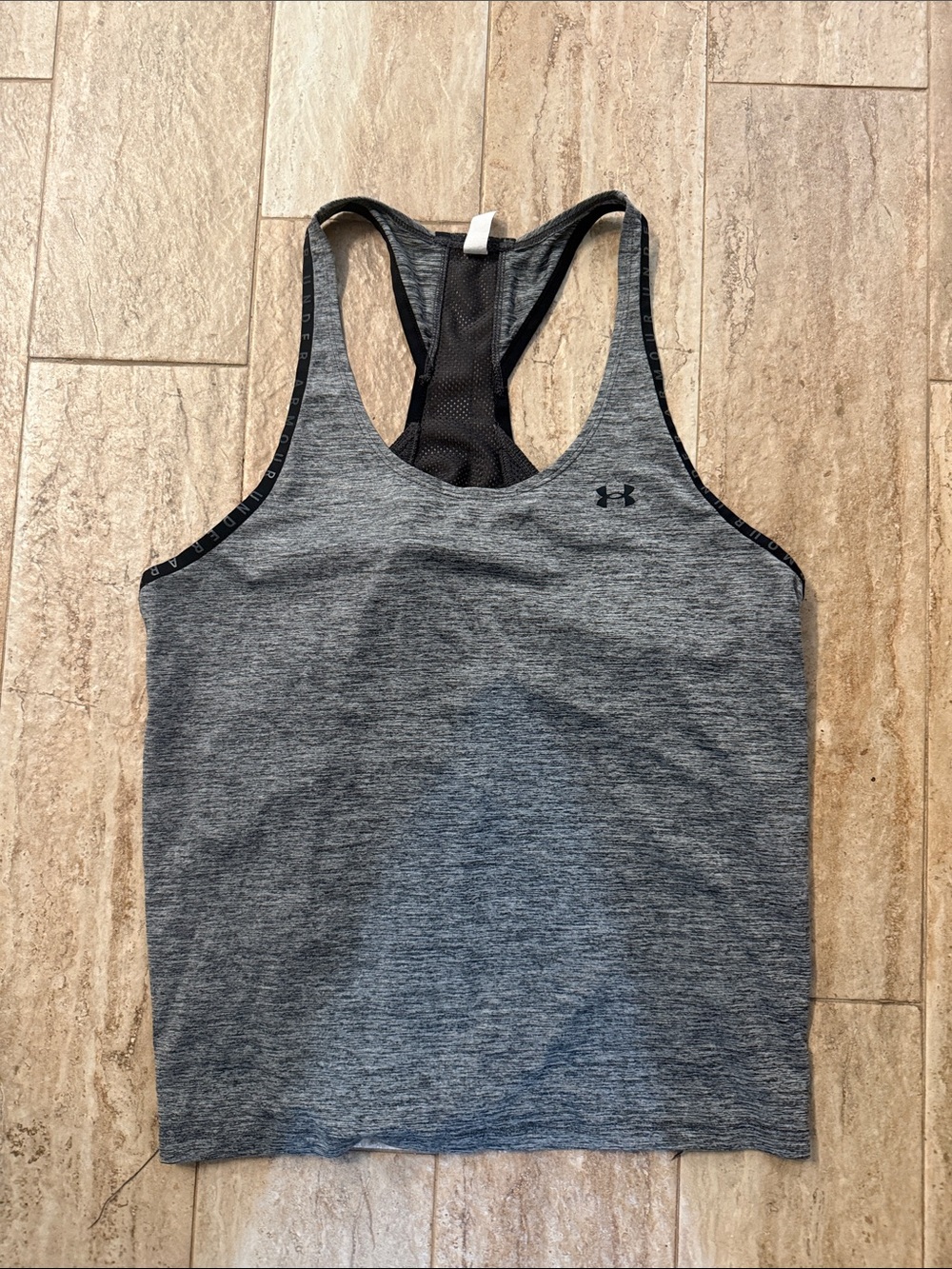 Under Armour women’s Grey Heather Racerback Swim Tank Top